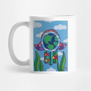 Mother Earth Hamsa by Harriette Knight Mug